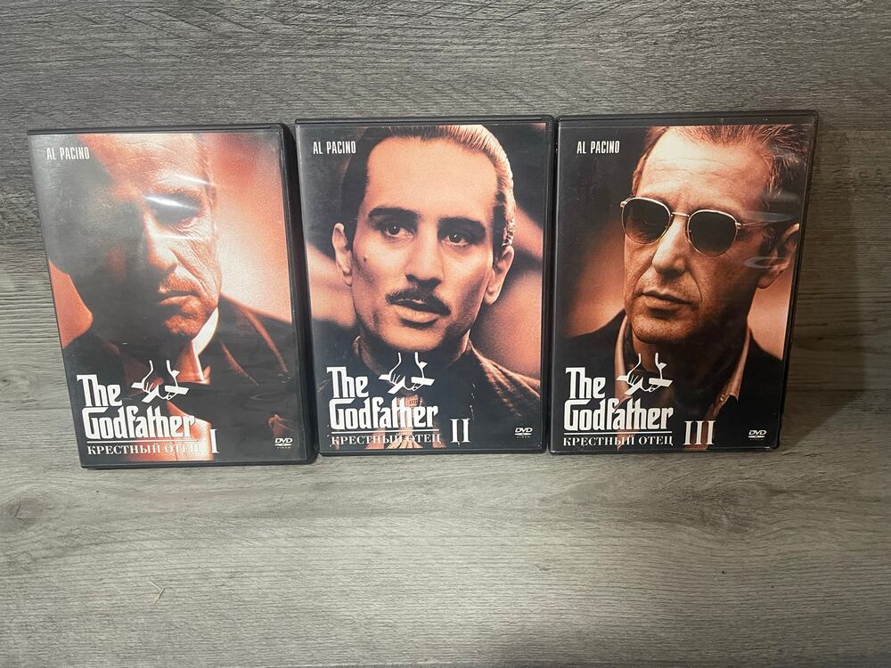 The Godfather I II III Russian English DVD Trilogy Cyrillic Paramount 3 Disc